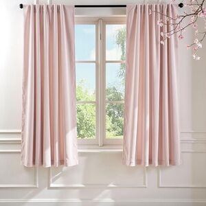 NEW Dusty Rose Velvet Blackout Curtains 52" W x 72" L